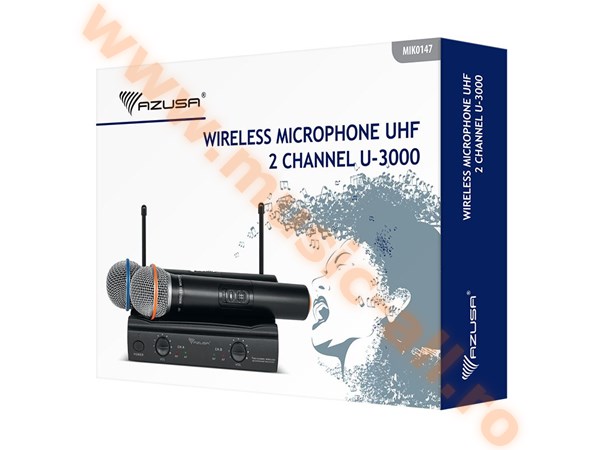 MIK0147 - STATIE 2 MICROFOANE UHF U3000 AZUSA