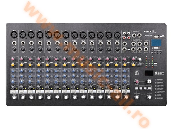 LAB16DSP- MIXER 16 CANALE PHANTOM 48V CU PLAYER USB, BST