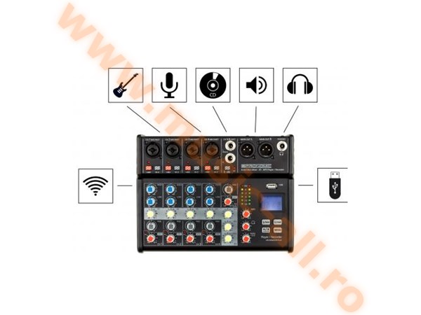 Mixer Pronomic B-603, Bluetooth, Usb