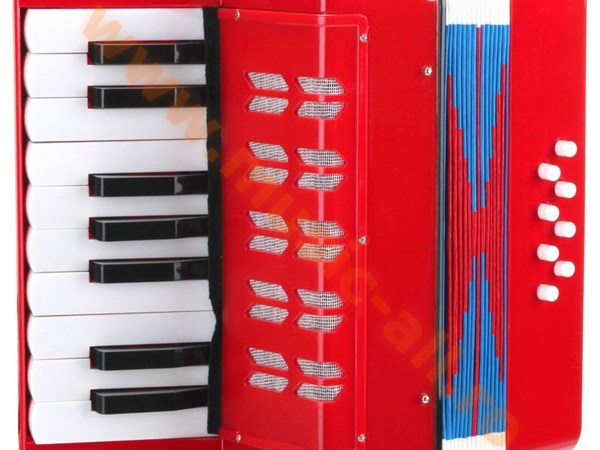 Classic Cantabile Bambino Kinder-Akkordeon, rot, 8 Bässe