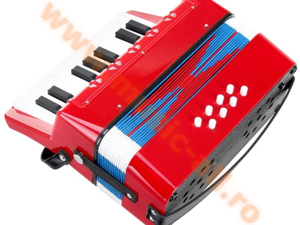 Classic Cantabile Bambino Kinder-Akkordeon, rot, 8 Bässe