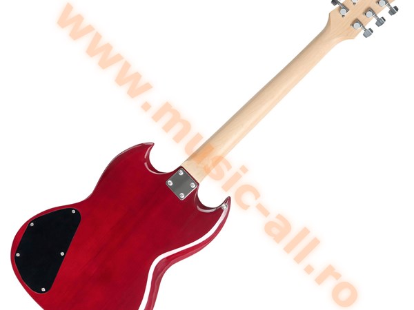 McGrey Rockit E-Gitarre Double Cut-Komplettset Cherry Red