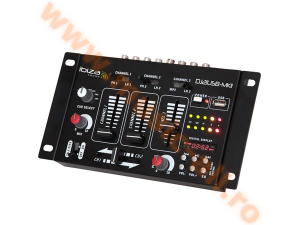 DJ21USB-MKII-MIXER USB CU DISPLAY DIGITAL