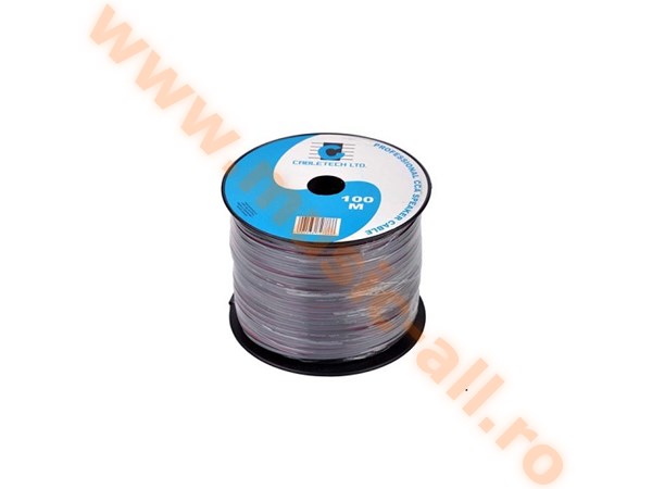KAB0355-CABLU DIFUZOR CCA 2X0.50MM NEGRU 100M