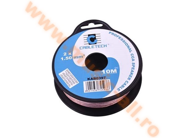 KAB0398-CABLU DIFUZOR CCA 2X1.50MM TRANSPARENT 25M