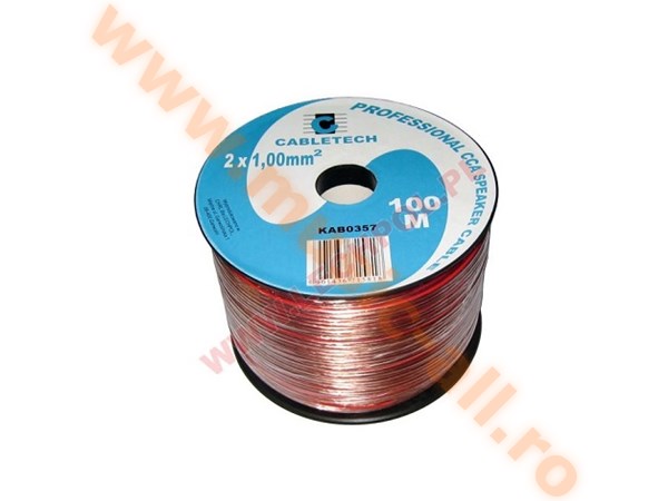 KAB0359- CABLU DIFUZOR CCA 2X2.00MM TRANSPARENT 100M