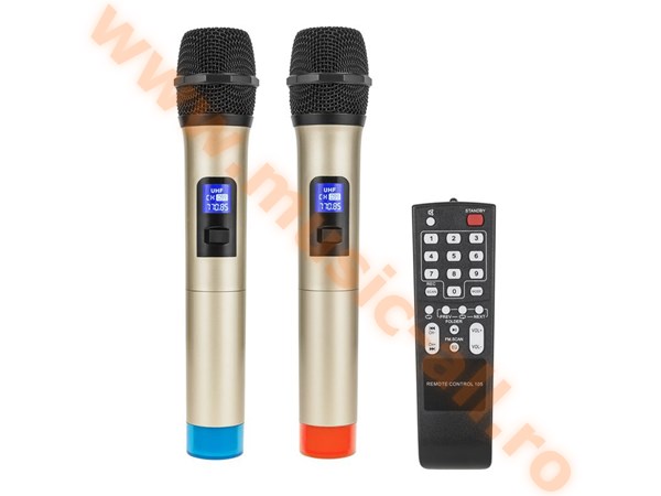 MIK0145- BOXA PORTABILA 15 INCH UHF SD BT USB 60W AZU