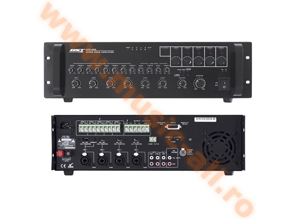 UPC350 MIXER CU AMPLIFICARE 100V 240W 5 ZONE +SIRENA