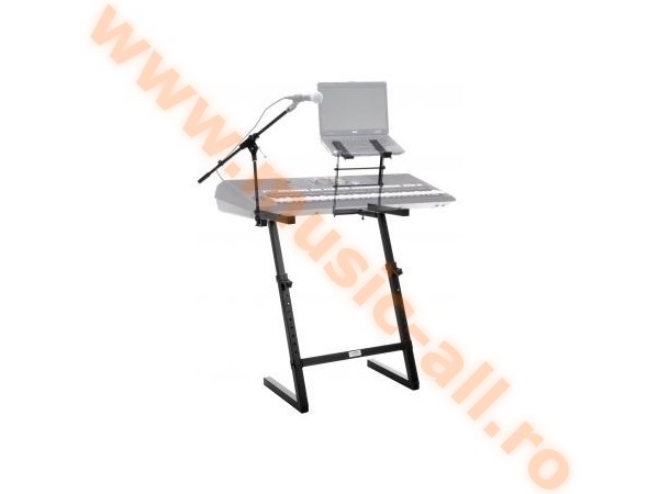 Classic Cantabile KWS-100 keyboard stand with microphone stand and laptop holder