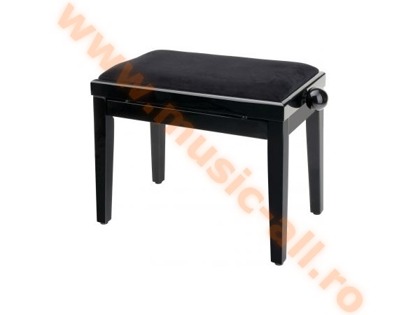 Classic Cantabile Piano Bench Black High Gloss