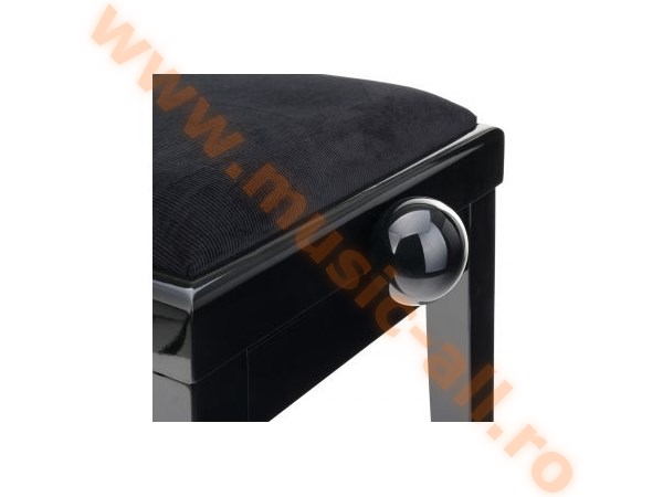 Classic Cantabile Piano Bench Black High Gloss