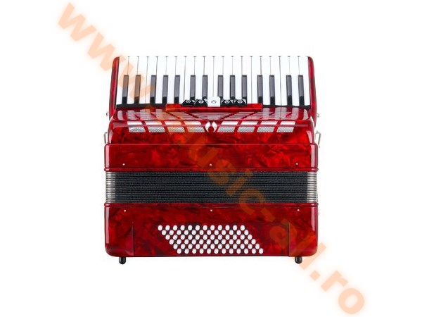 Classic Cantabile 72 Bass Accordion Red