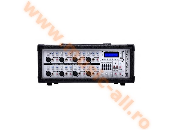 Pronomic PM83U 8-channel powered mixer cu USB/SD/Bluetooth MP3 Player