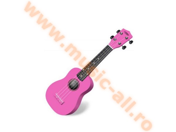 Set Ukulele Classic Cantabile US-100 Pink Sopran-Roz + 12 Pene