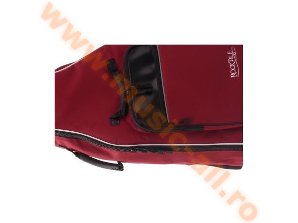 Rocktile 1/2 Classical Guitar Gig Bag Padded + Backpack Straps Wine Red