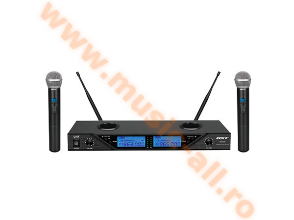 UDR208 SET 2 MICROFOANE WIRELESS 8 CANALE REGLABILE BST