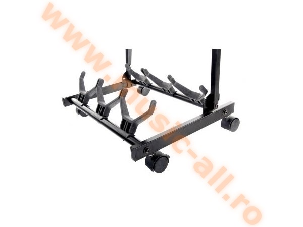 Rocktile Triple Multi Guitar Stand With Wheels For Electric And Acoustic Guitars