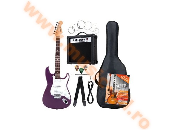 Rocktile Banger's Pack E-Gitarren Set, 8-teilig Purple