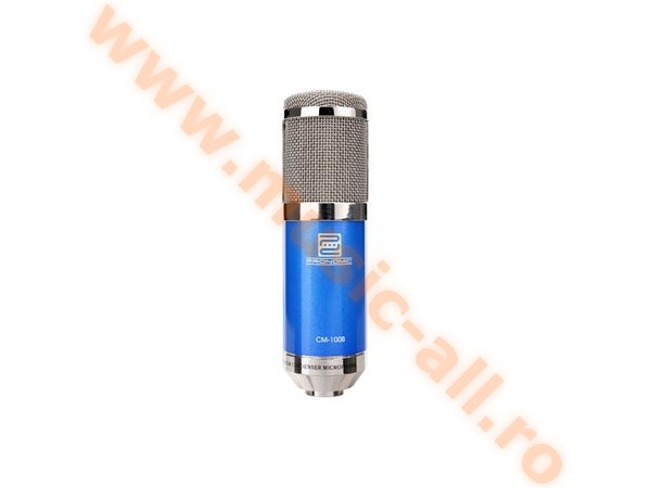 Pronomic CM-100B Large-Diaphragm Studio Microphone albastru