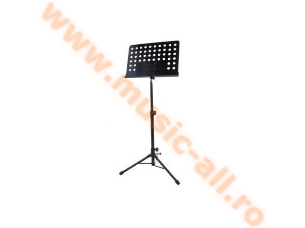 Classic Cantabile Orchestra Music Stand Perforated Metal Plate Heavy Negru