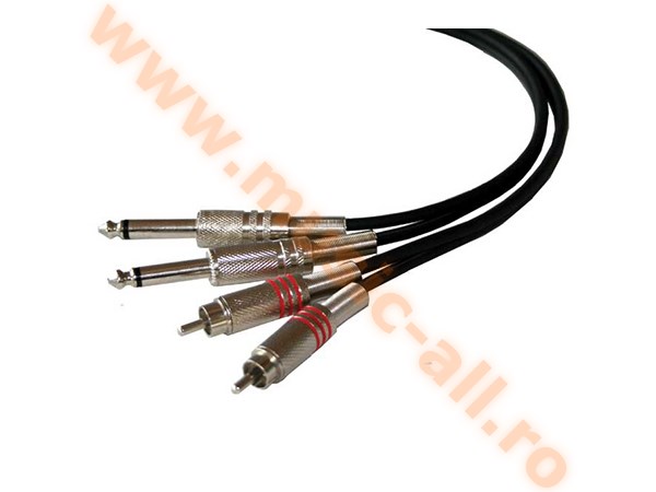 CM3RJ-2 CABLU 2RCA TATA/2JACK 6.35 MONO 3M