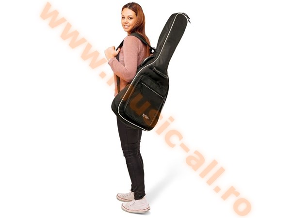Rocktile 3/4 & 7/8 Classical Guitar Gig Bag Padded + Backpack Straps Black