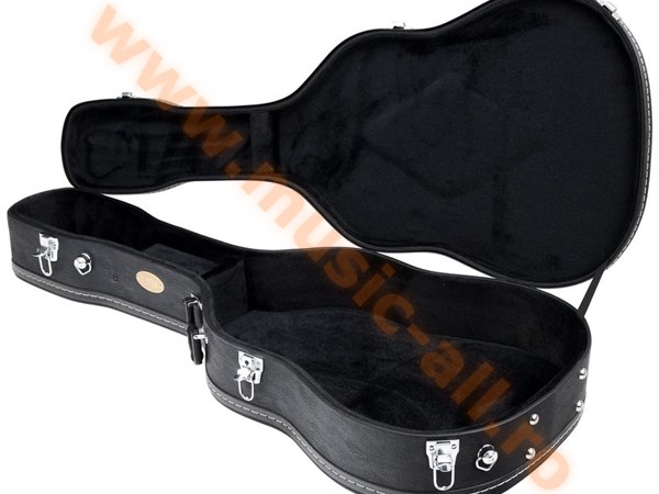 Rocktile 4/4 Deluxe Padded Guitar Case for Western Guitars Black
