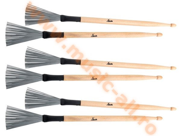 Set of 3 XDrum WTD-1L Wire Tap Drumstick Brushes long dual purpose as brush or stick