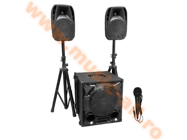 KIT SUBWOOFER 12 inch + 2 SATELITI 8inch + STAND BOXE + CABLURI