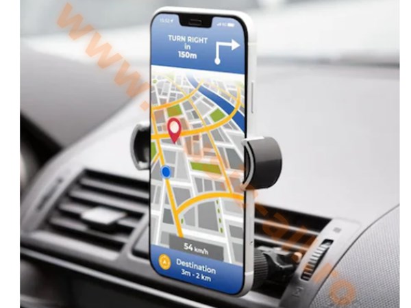 Suport de telefon cu fixare in grilajul de aerisire, negru