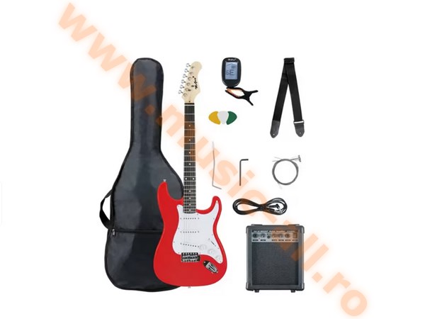 Set Chitara Electrica McGrey Rockit Fiesta Red