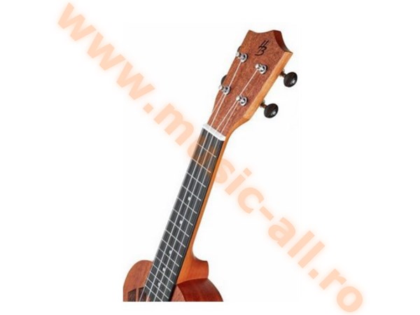 Ukulele Harley Benton Kahuns-S, cu desen motiv Tiki, gravat cu laser