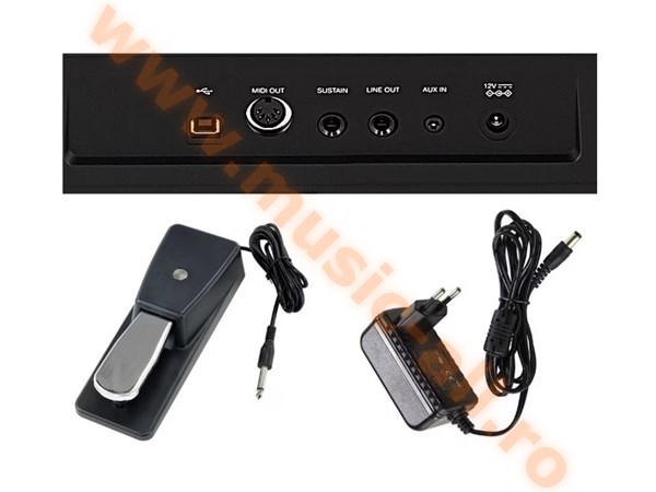 Set Deluxe Pian Digital Thomann DP-28 Plus 88 clape grele ,USB, Bluetooth, pedala de sustain, Casti, Stand