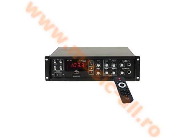 Kit audio sonorizare, Bar,Terasa, Biserica,amplificator LTC si 8 boxe de perete Bosch 100M cablu