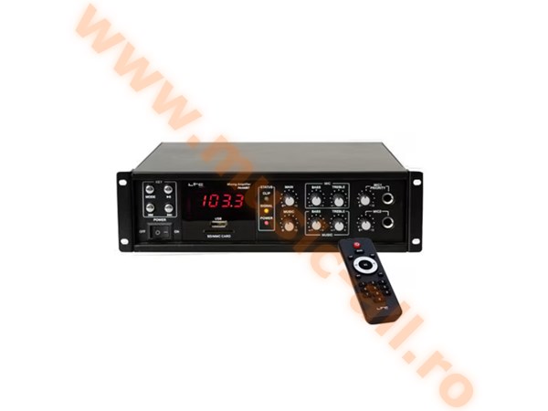 Kit audio sonorizare, Bar,Terasa, Biserica,amplificator 80W ,6 boxe de perete Bosch Albe ,100M cablu