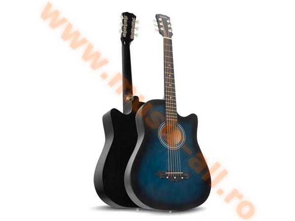 Set Chitara Acustica Rocktile WSD-5C-BUB Slim Line Westerngitarren Set Blueburst