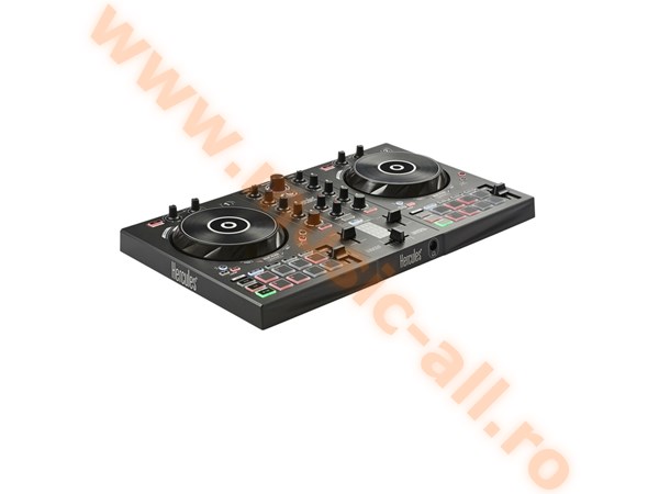 Consola 2 canale, Hercules, Dj Control Inpulse 300, Djuced, alimentare USB, jocuri cu functie scratch, preascultare in casti