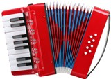 Classic Cantabile Bambino Kinder-Akkordeon, rot, 8 Bässe