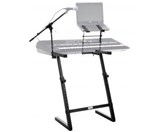 Classic Cantabile KWS-100 keyboard stand with microphone stand and laptop holder