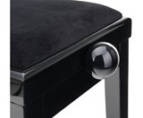 Classic Cantabile Piano Bench Black High Gloss