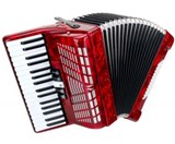 Classic Cantabile 72 Bass Accordion Red