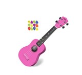 Set Ukulele Classic Cantabile US-100 Pink Sopran-Roz + 12 Pene