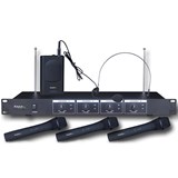 VHF4 SET 4 MICROFOANE WIRELESS( 3 MANA + 1 CASCA) IBIZA