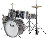 XDrum Junior Pro Kids Drum SET Laser Silver