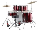 Semi XDrum 20" Studio Drum Set Red