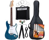 Rocktile Banger's Pack E-Gitarren Set, 8-teilig Transparent Blue