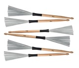 XDrum WTD-1S wire tap drumstick brushes short 3 pairs