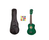 Set Ukulele Sopran Harley Benton UK-12 VERDE 52cm , husa + 12 pene