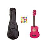 Set Ukulele Sopran Harley Benton UK-12 ROZ 52cm , husa +12 pene