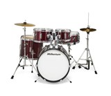 Set Tobe Acustice Millenium Focus Junior Red, bete si scaun inclus, perfecte pentru incepatori